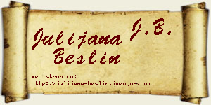 Julijana Bešlin vizit kartica